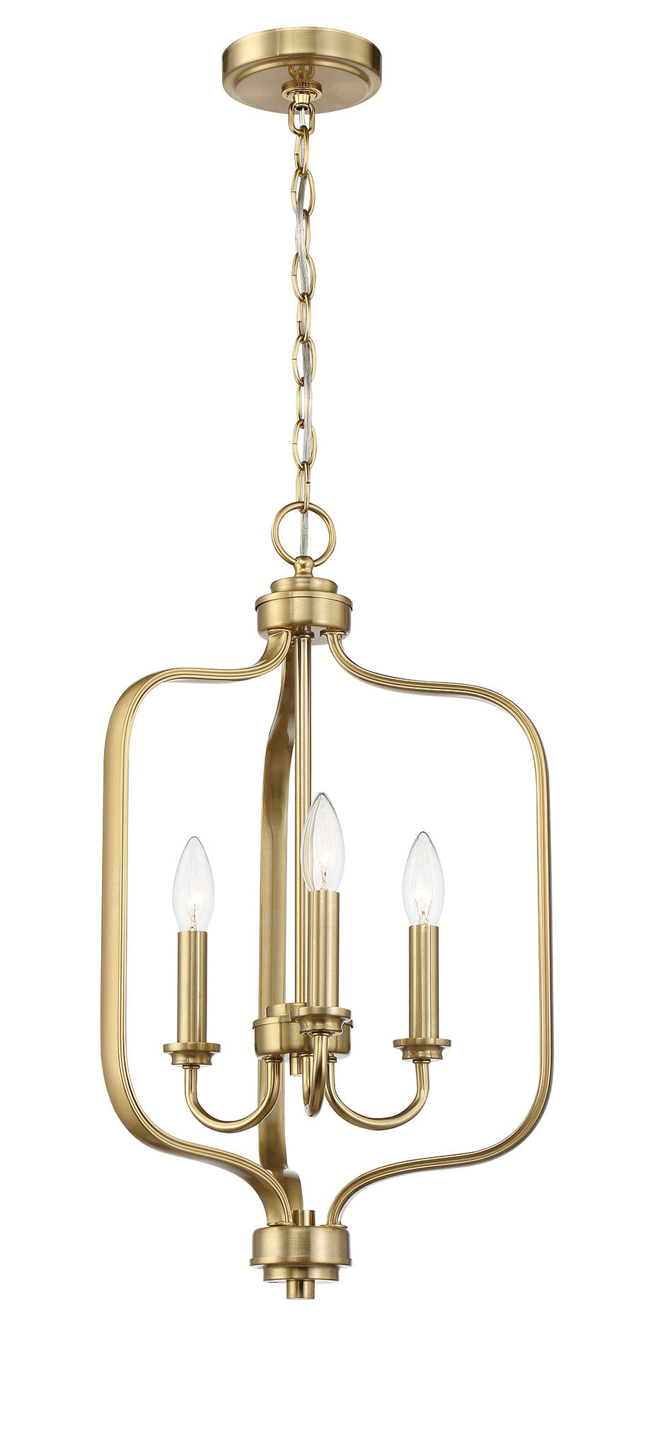 50533-SB - Bolden 3 Light 14" Wide Foyer Light - Satin Brass