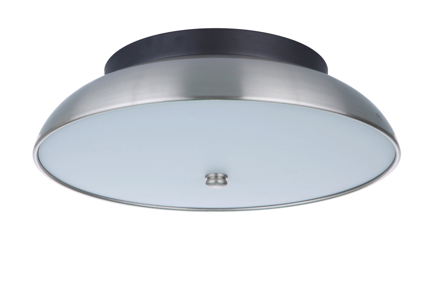X6811-FBBNK-LED - Soul 1 Light 10.5" Wide Flush Mount - Flat Black / Brushed Polished Nickel
