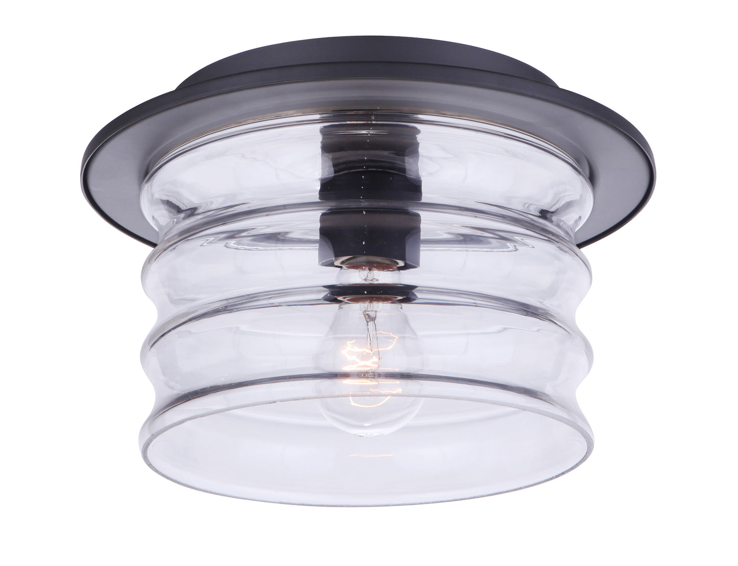 ZA3637-MN - Canon 1 Light 11.38" Wide Flush Mount - Midnight