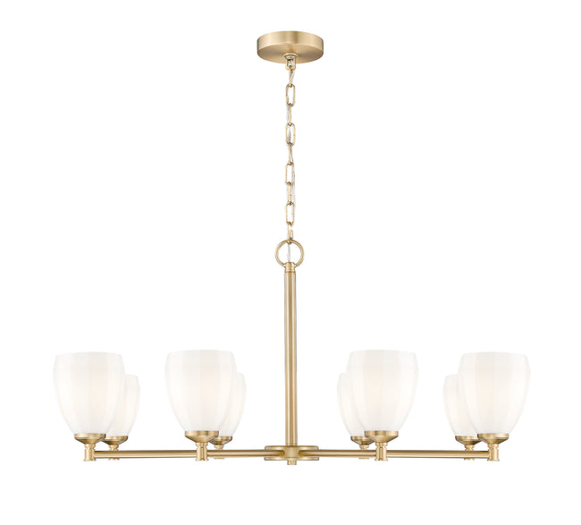 7004-8MGLD - Oren 8 Light 42" Chandelier - Modern Gold