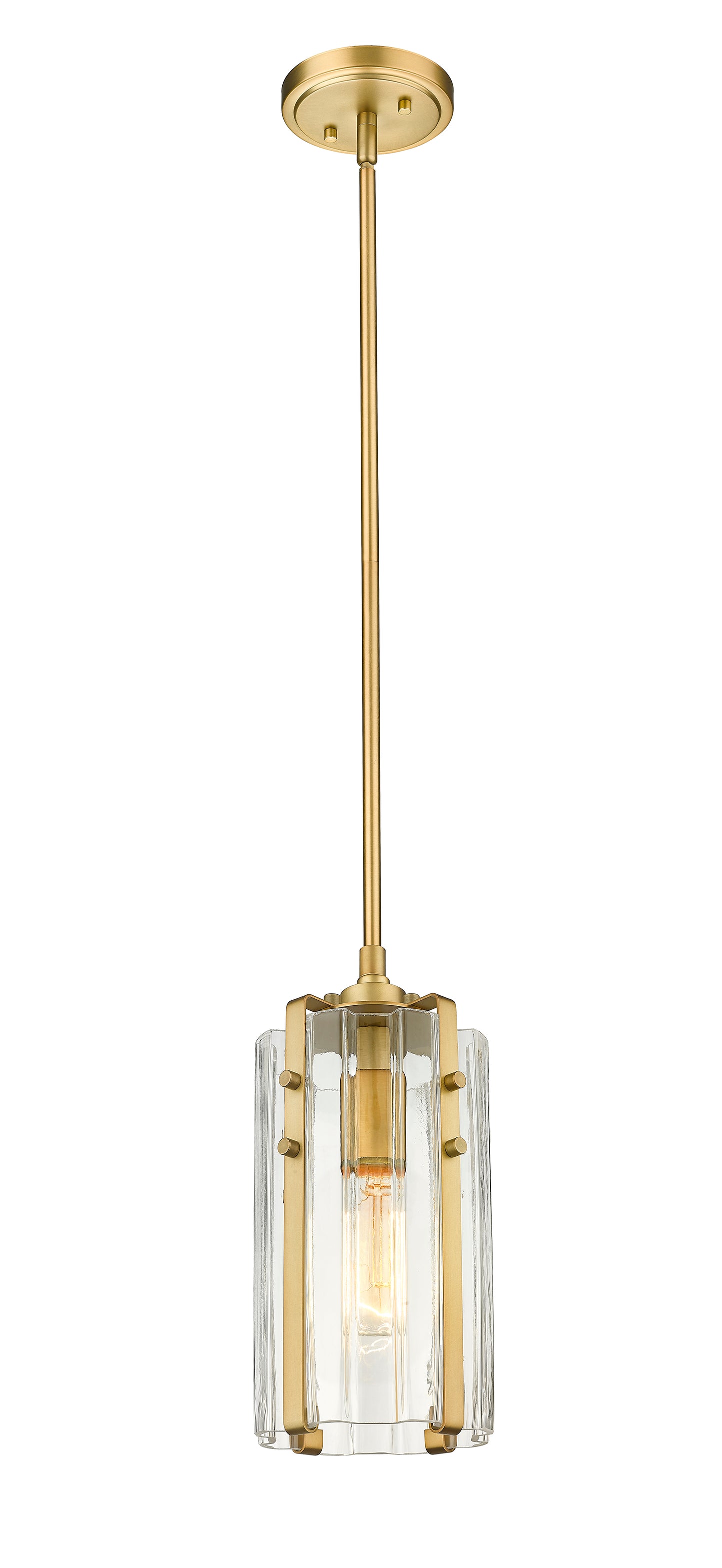 3036MP-RB - Alverton 1 Light 6" Pendant - Rubbed Brass