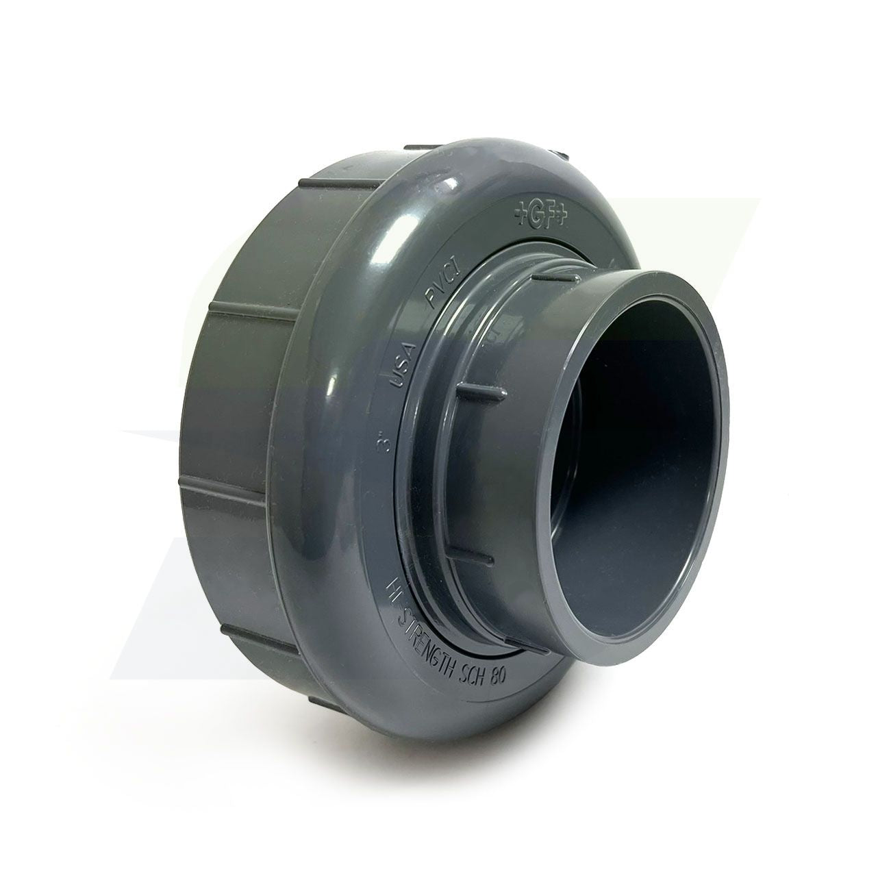 857-040 - 4" Schedule 80 PVC Union with Viton O-Ring -  Socket x Socket