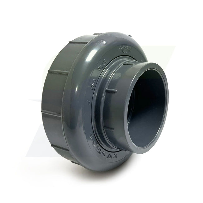 857-040 - 4" Schedule 80 PVC Union with Viton O-Ring -  Socket x Socket