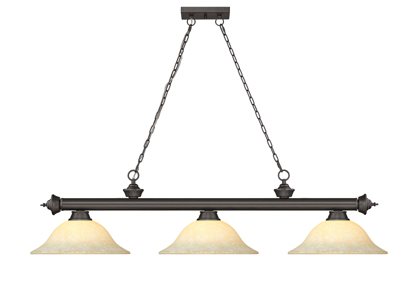 2306-3BRZ-GM16 - Cordon 3 Light 58" Billiard - Bronze