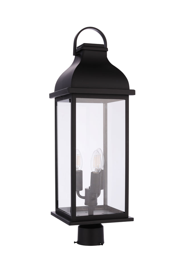 ZA7225-MN - Bent Tree 3 Light 26" High Outdoor Post - Midnight