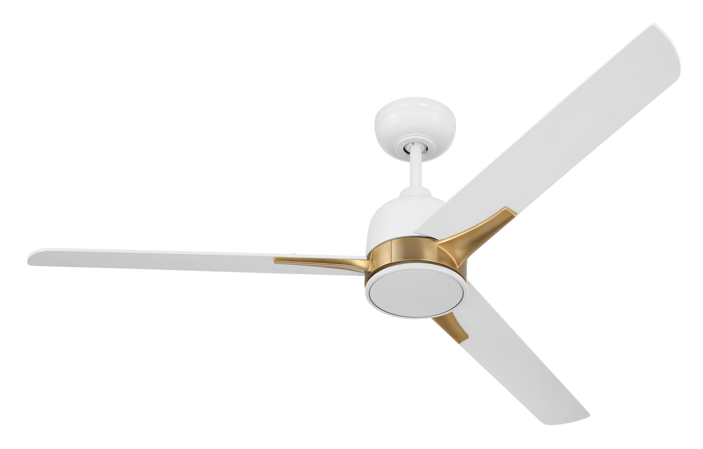 FUL52WSB3 - Fuller 52" 3 Blade Ceiling Fan with Light Kit - White / Satin Brass
