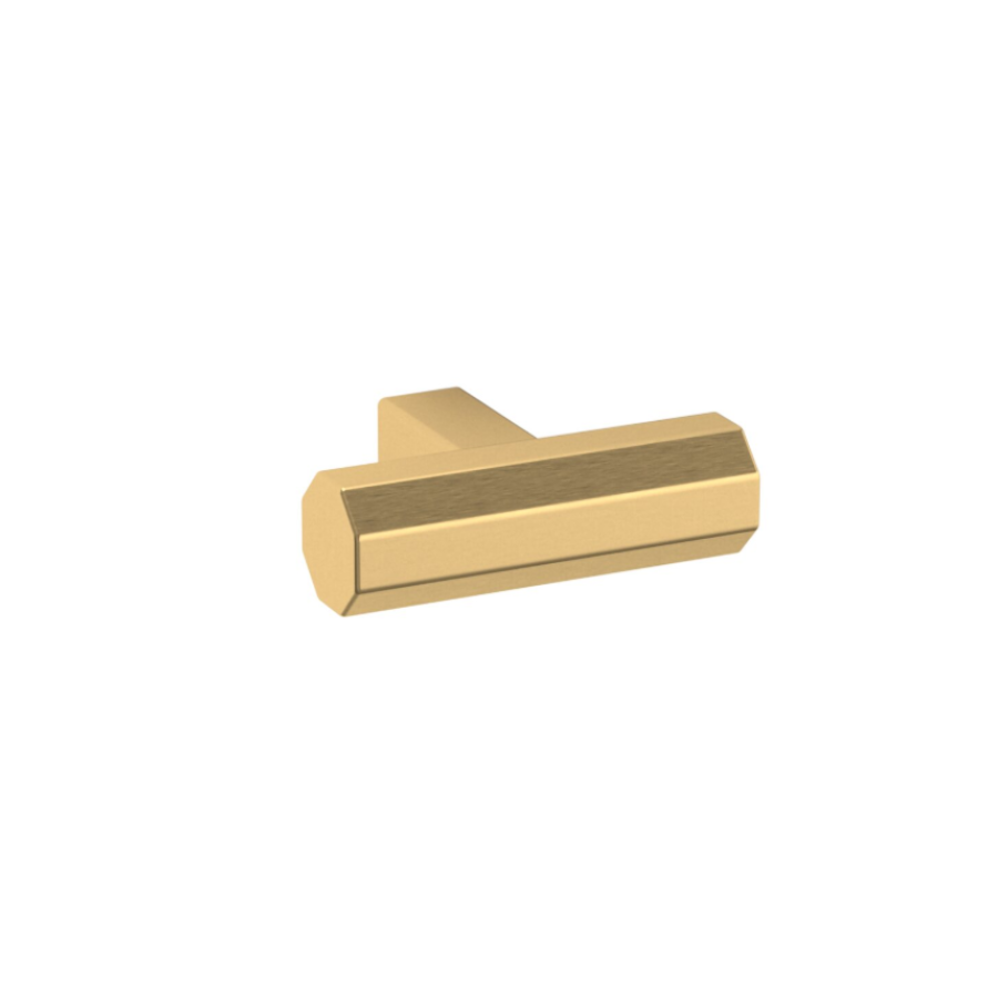 4416044 - 1 1/2"- Octagonal Knob - Satin Brass