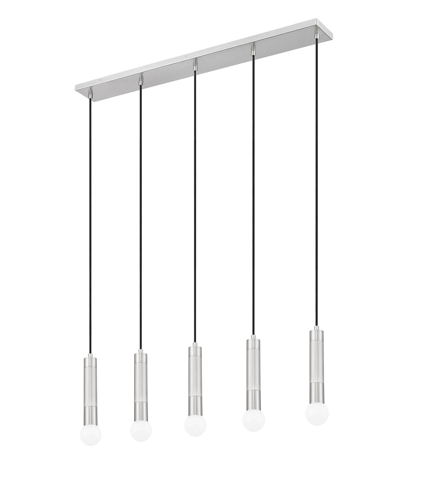 1956P-5L-BN - Stari 5 Light Linear 42" Chandelier - Brushed Nickel