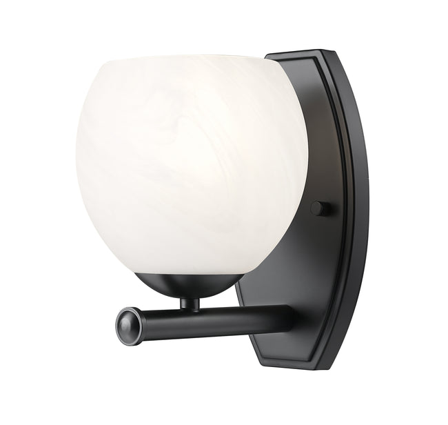 1963-1S-MB - Colette 1 Light Wall 9" Sconce - Matte Black