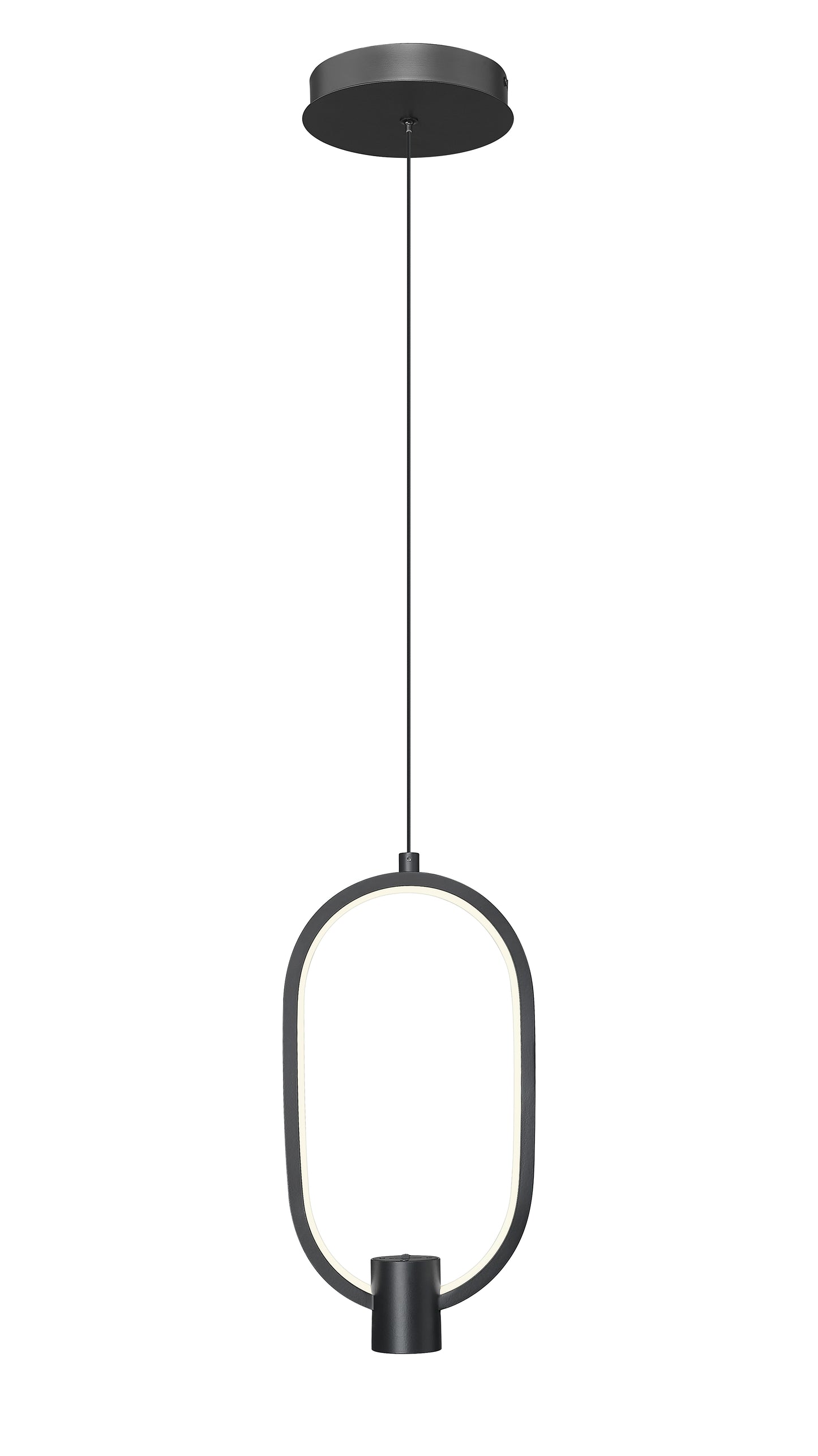 4101-7MB-LED - Saros 1 Light 7" Pendant - Matte Black