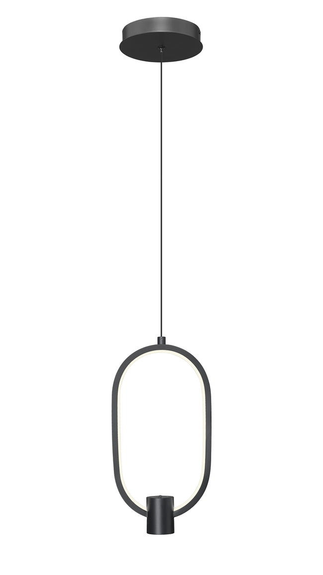 4101-7MB-LED - Saros 1 Light 7" Pendant - Matte Black