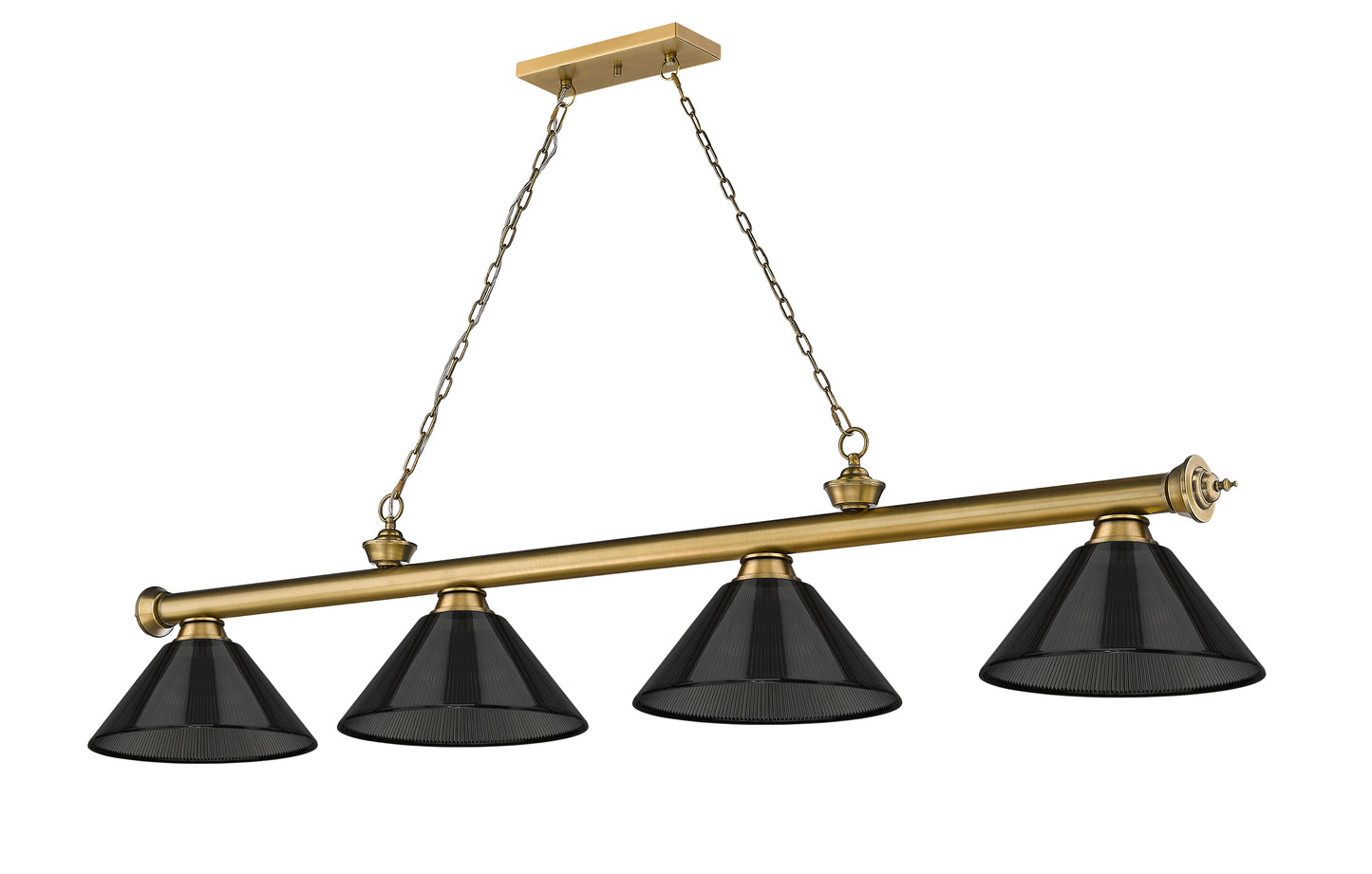 2306-4RB-ARS - Cordon 4 Light 81" Billiard - Rubbed Brass