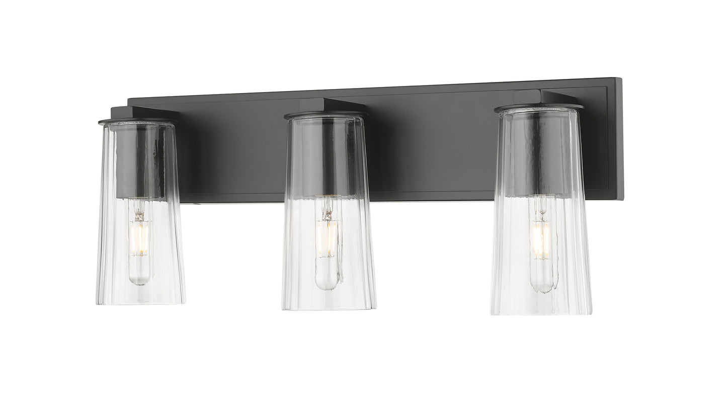 826-3V-MB - Titus 3 Light 24" Vanity - Matte Black