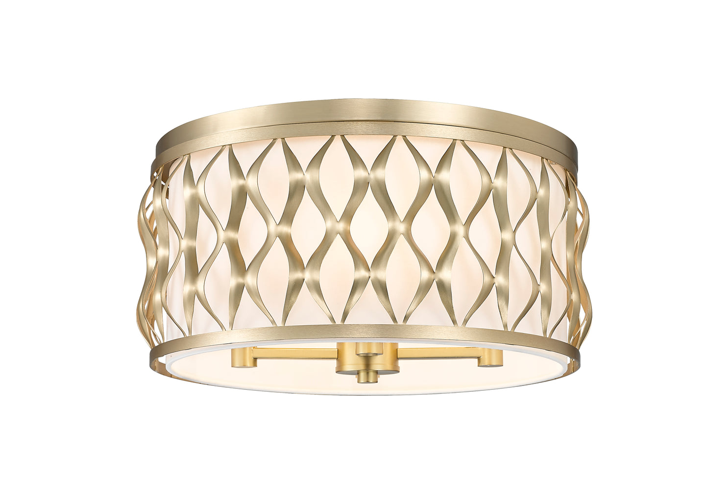 1948F16-MGLD - Harden 4 Light Flush 16" mount - Modern Gold