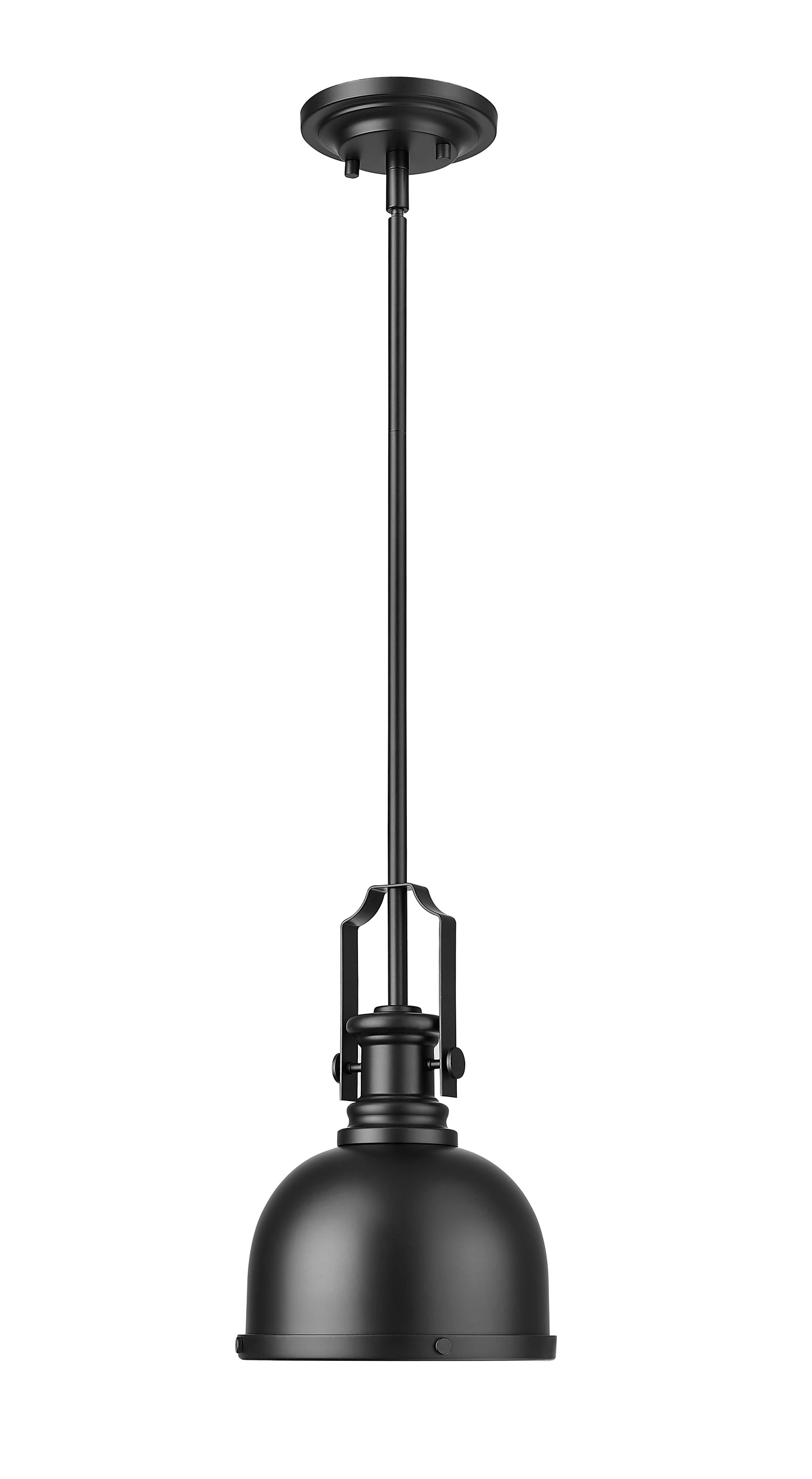725MP-MB - Melange 1 Light 8" Pendant - Matte Black