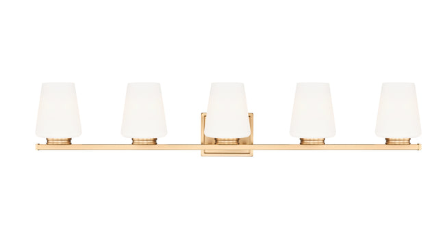 7703-5V-MGLD - Nextra 5 Light 42" Vanity - Modern Gold