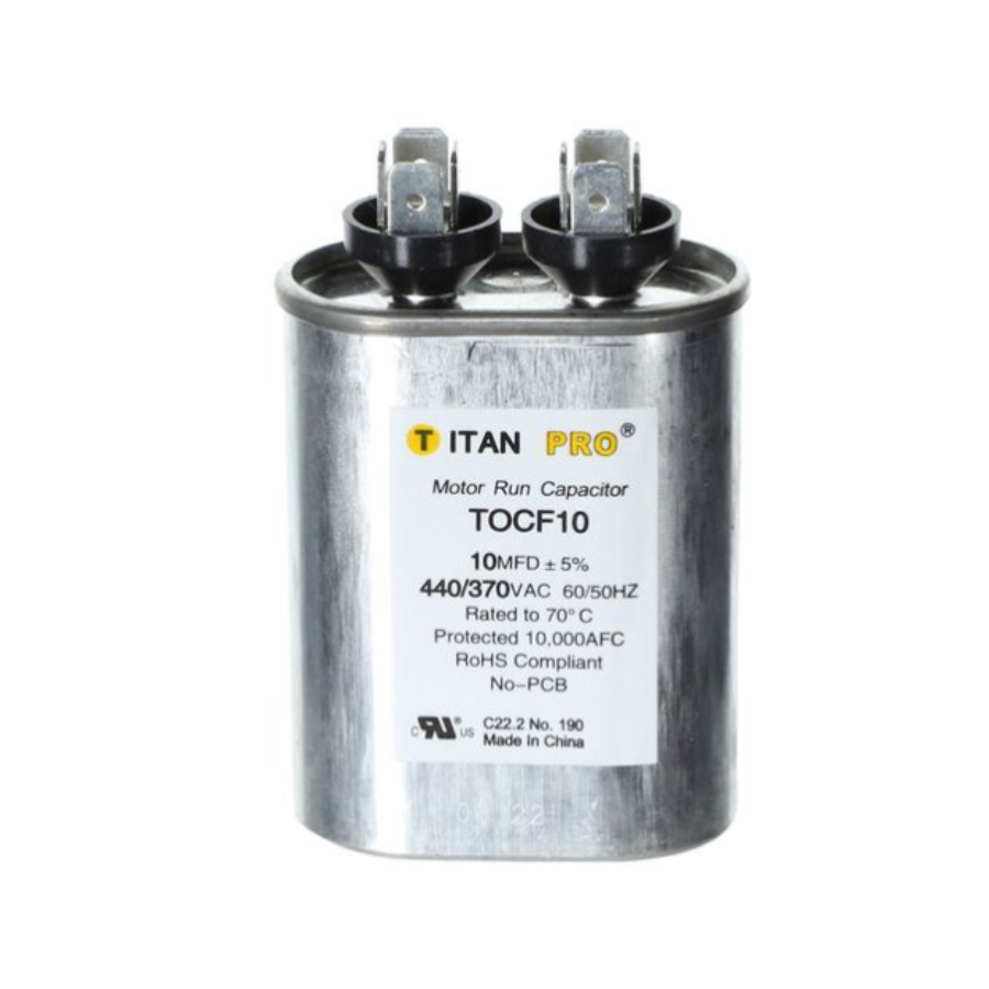 TOCF10 - TITAN PRO CAPACITOR 10 MFD 440/370V OVAL