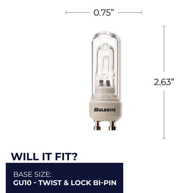 617035 - Clear Dimmable Double Envelope DJD Twist & Lock Bi-Pin Halogen Light Bulb - 35 Watt - 5 Pack