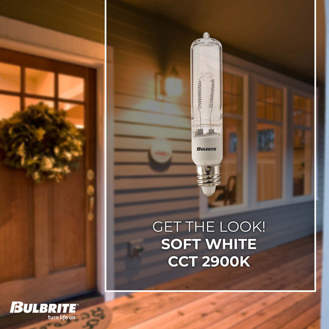 610251 - Clear JD Type Dimmable Mini-Candelabra Halogen Light Bulb - 250 Watt - 5 Pack