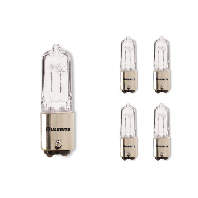 613050 - Clear JD Type Dimmable Double Contact Bayonet Halogen Light Bulb - 50 Watt - 5 Pack