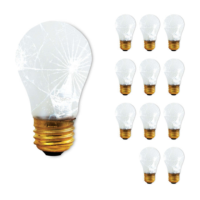 108040 - Shatter Resistant A15 Incandescent Light Bulb - 40 Watt - 12 Pack