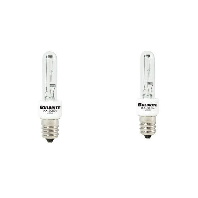 473020 - KX-2000 Clear T3 Xenon Mini-Candelabra Light Bulb - 20 Watt - 2 Pack