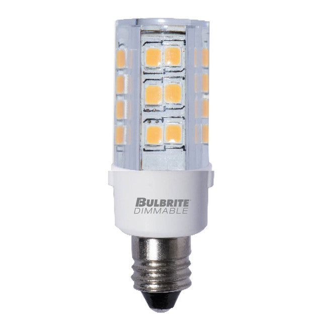 770595 - Clear Dimmable T4 Mini-Candelabra LED Light Bulb - 2700K  4.5 Watt - 2 Pack