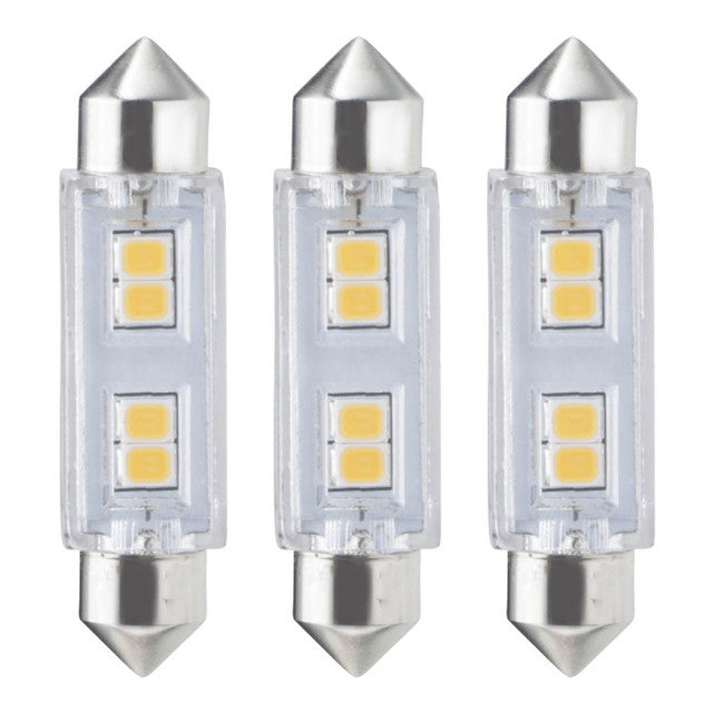 770614 - Non-Dimmable T3 Festoon LED Light Bulb 24V - 2700K - 0.8 Watt - 3 Pack