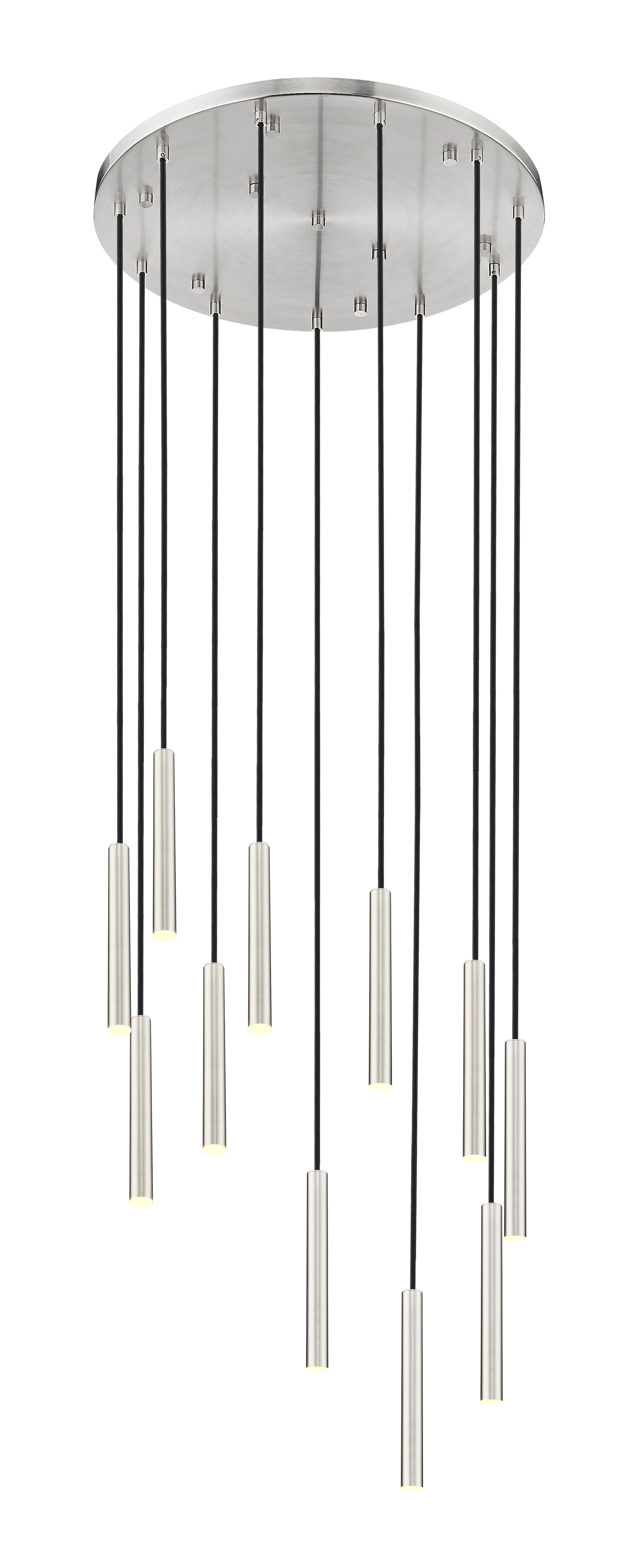 919MP12-11R-BN-LED - Forest 11 Light 24" Chandelier - Brushed Nickel