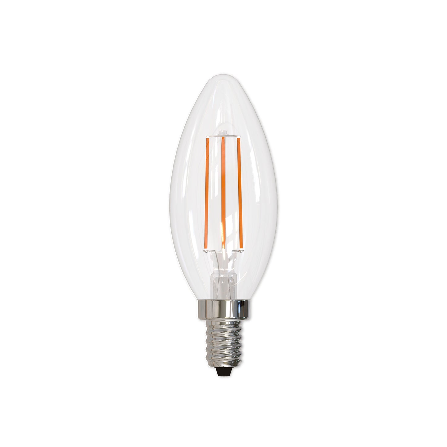 776637 - Filaments Dimmable Clear B11 Candelabra LED Light Bulb - 5 Watt - 3000K - 4 Pack