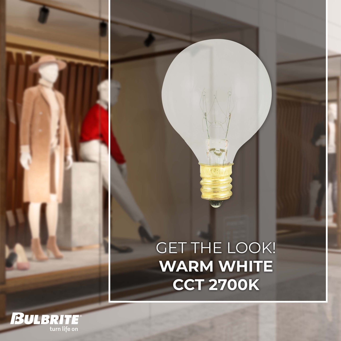 301010 - Dimmable Clear G12 Globe Incandescent Candelabra Light Bulb - 10 Watt - 50 Pack