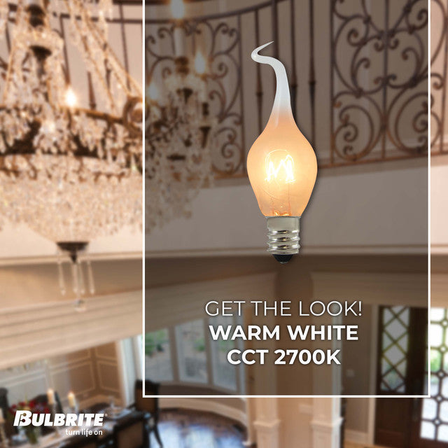 411006 - Silicone & Flicker S6 Candelabra Light Bulb - 6 Watt - 25 Pack