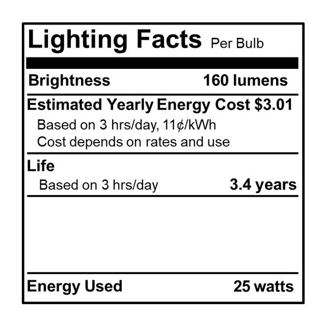 430025 - Spunlite Satin Candelabra Light Bulb - 25 Watt - 25 Pack