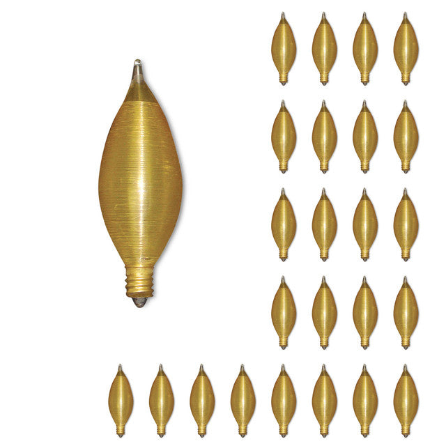 430125 - Spunlite Amber Candelabra Light Bulb - 25 Watt - 25 Pack