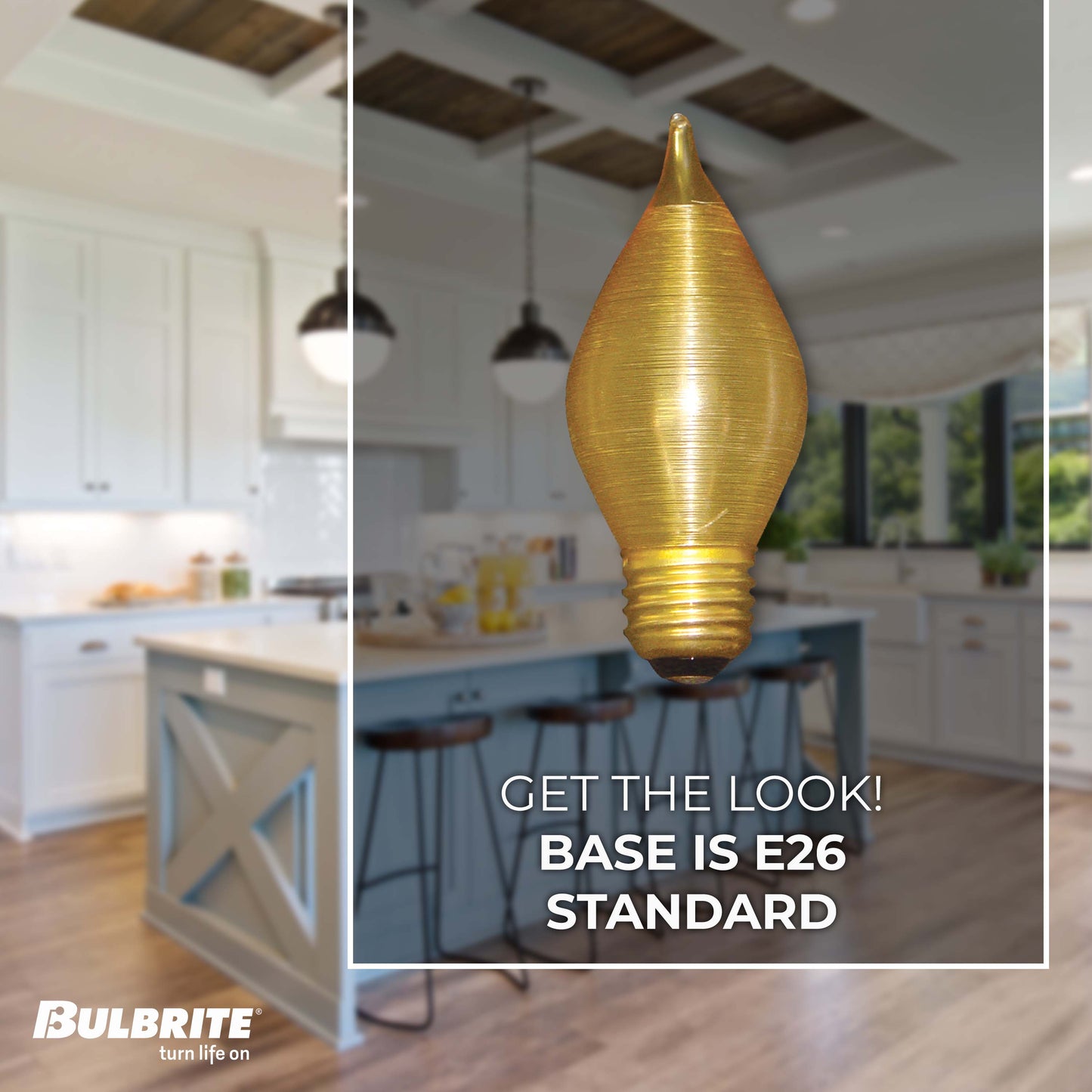 431140 - Spunlite Amber C15 Light Bulb - 40 Watt - 25 Pack