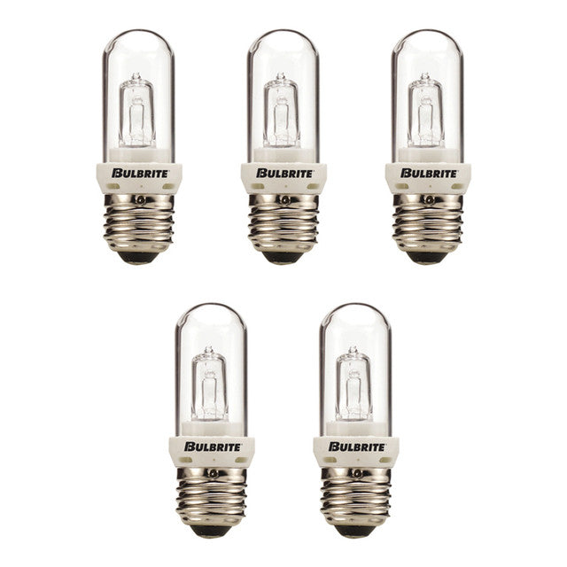 614076 - Clear Double Envelope T8 Tubular Halogen Light Bulb - 75 Watt - 2900K - 5 Pack