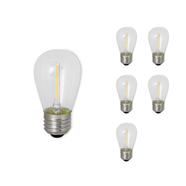776684 - Filaments S14 Sign LED Light Bulb - 0.7 Watt - 2400K - 6 Pack