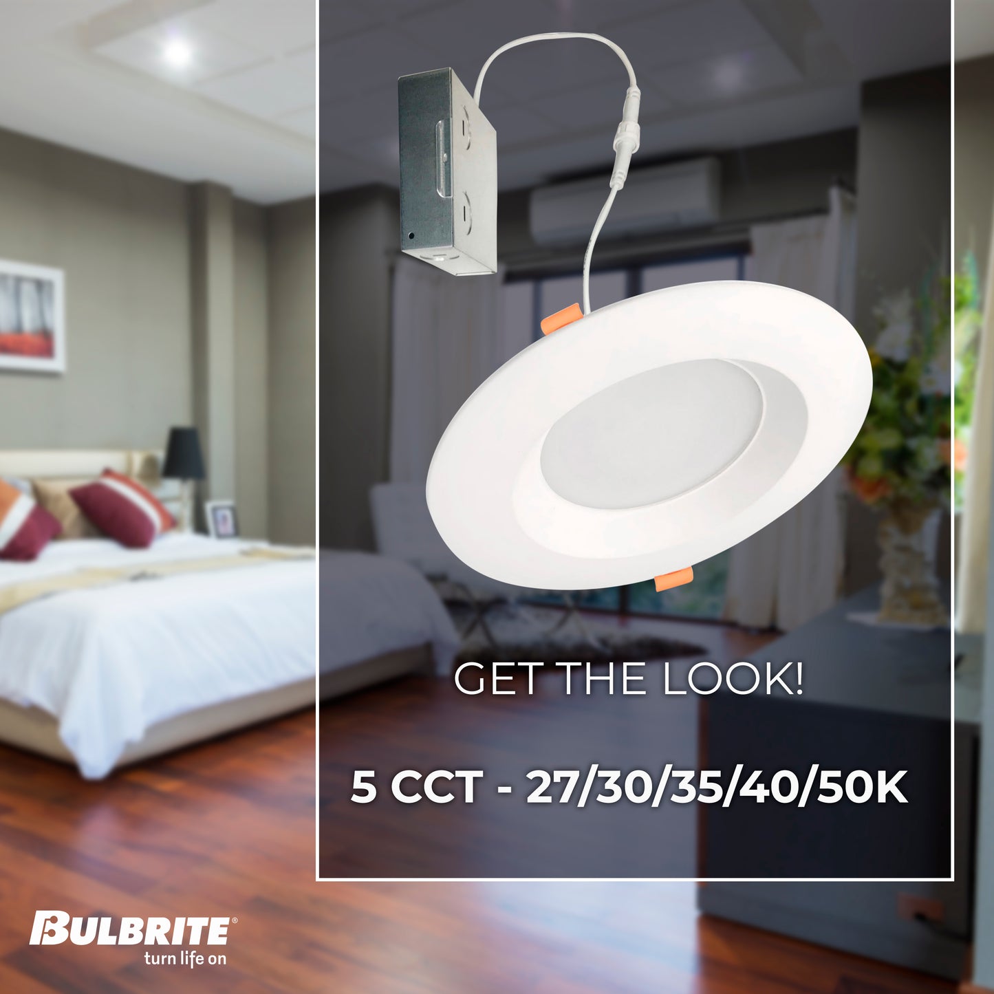 773301 - 4" Remote Junction Box LED Recessed Ceiling Light - 12 Watt - Adjustable Color Temp - 4 Pack