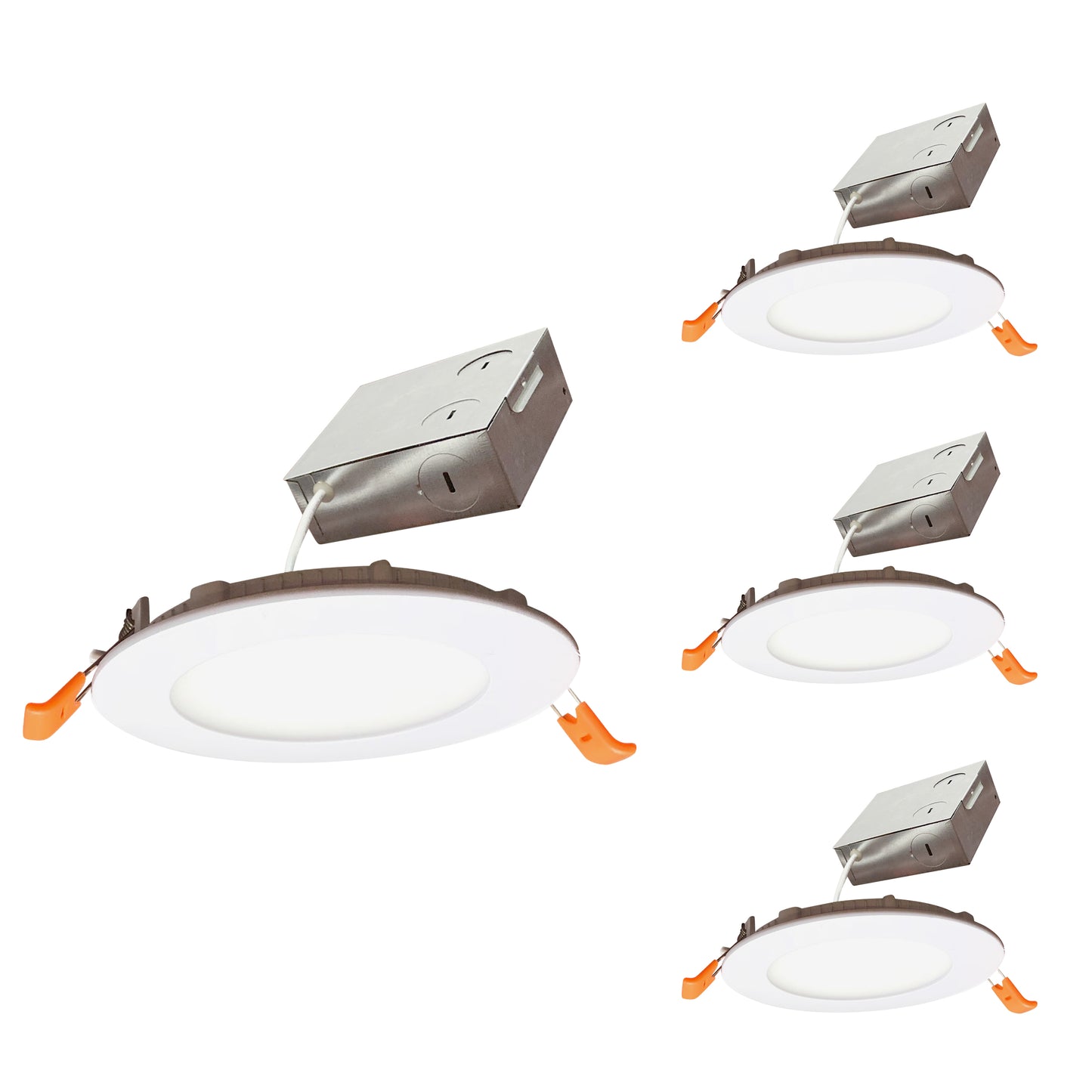 773215 - 4" Remote Junction Box LED Recessed Ceiling Light - 12 Watt - 2700K - 4 Pack