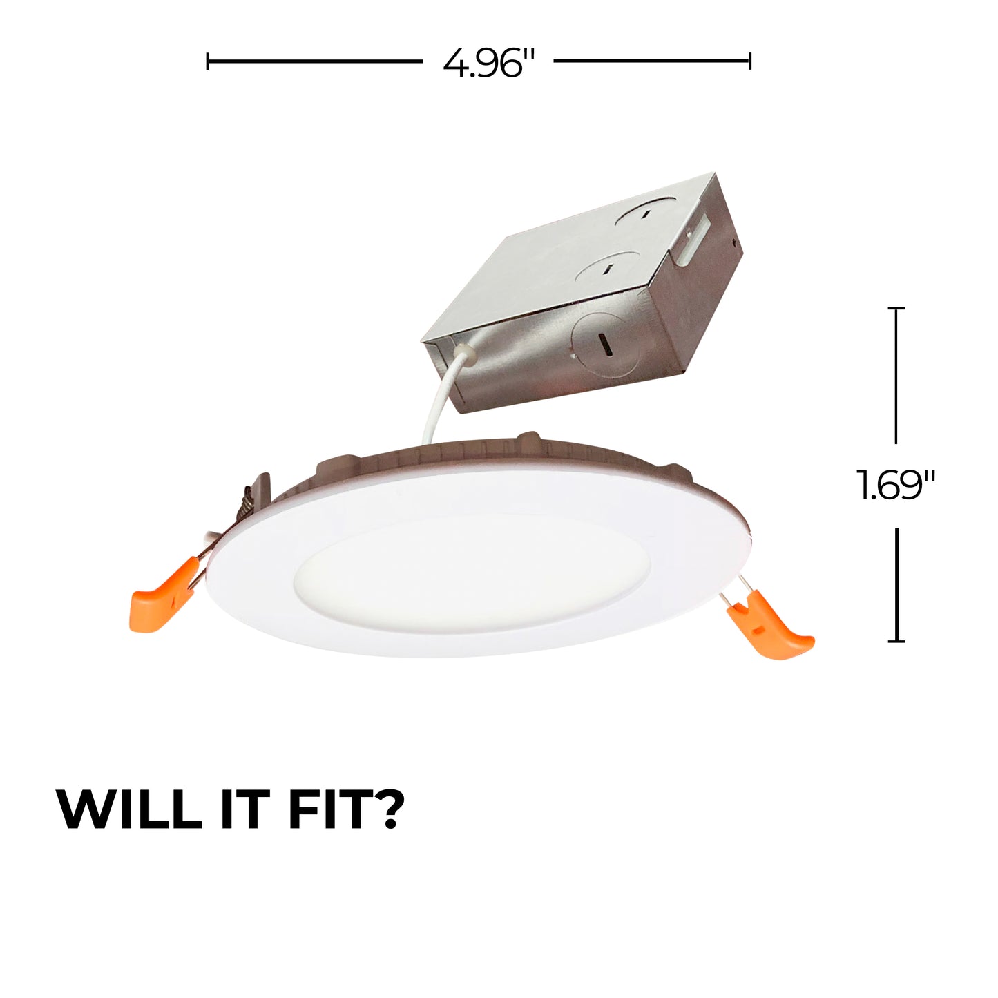 773215 - 4" Remote Junction Box LED Recessed Ceiling Light - 12 Watt - 2700K - 4 Pack