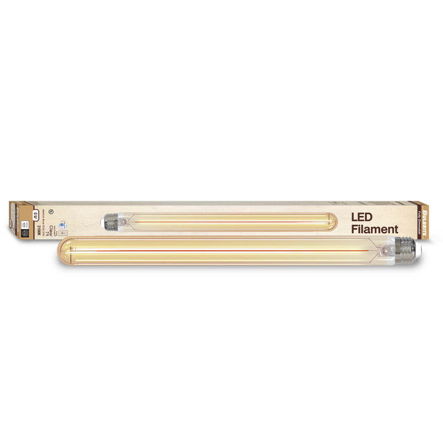 776719 - Filaments Dimmable Antique Glass 15" T9 LED Light Bulb - 5 Watt - 2100K - 4 Pack