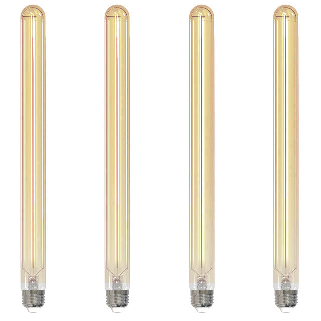 776719 - Filaments Dimmable Antique Glass 15" T9 LED Light Bulb - 5 Watt - 2100K - 4 Pack