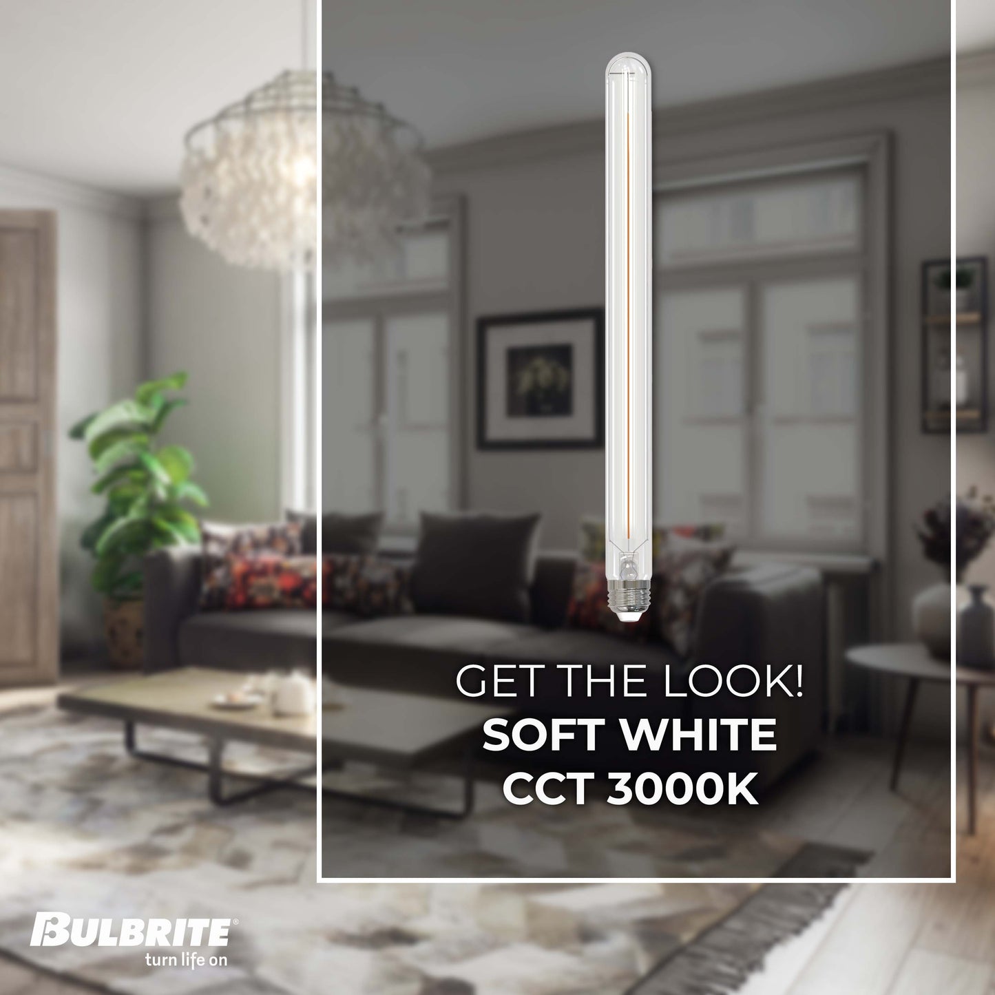 776721 - Filaments Dimmable Clear Glass 15" T9 LED Light Bulb - 5 Watt - 3000K - 4 Pack