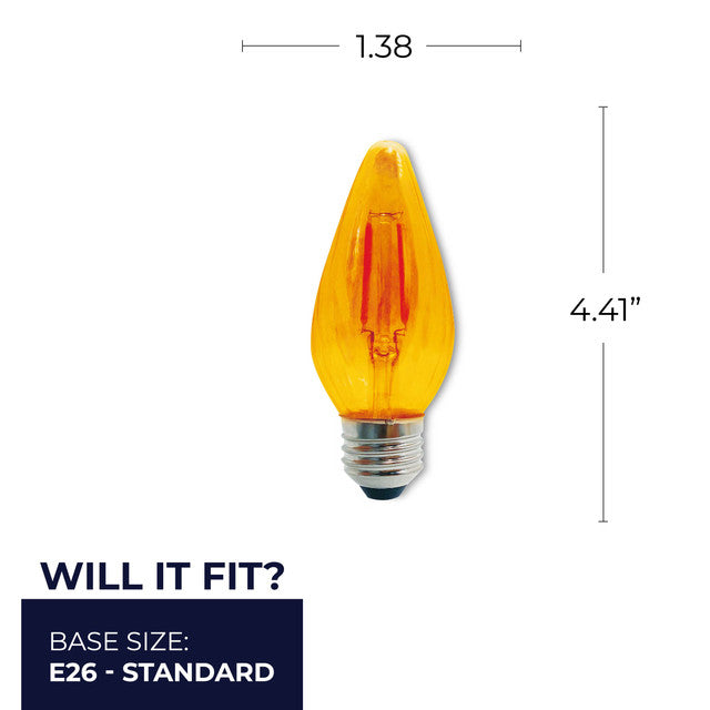 776581 - Filaments Dimmable Amber Fiesta LED Light Bulb - 4 Watt - 2100K - 4 Pack