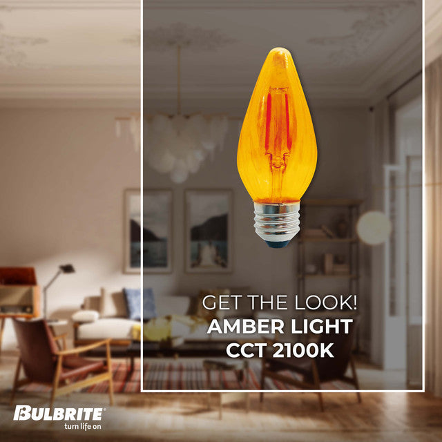 776581 - Filaments Dimmable Amber Fiesta LED Light Bulb - 4 Watt - 2100K - 4 Pack