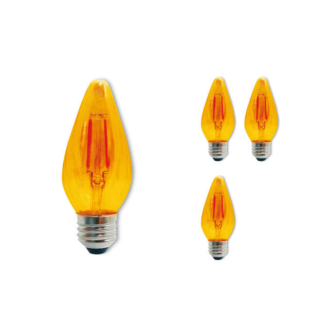 776581 - Filaments Dimmable Amber Fiesta LED Light Bulb - 4 Watt - 2100K - 4 Pack