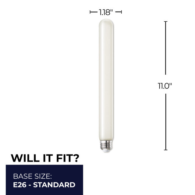 776728 - Frosted Dimmable Tubular 11" T9 LED Light Bulb - 5 Watt - 3000K - 4 Pack
