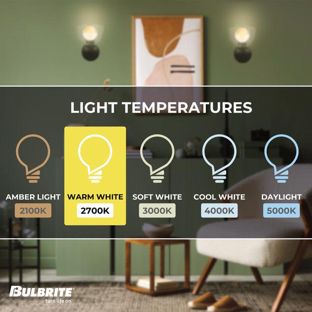 776921 - Globe G16 Half Gold LED Light Bulb - 2.5 Watt - 2700K - 4 Pack