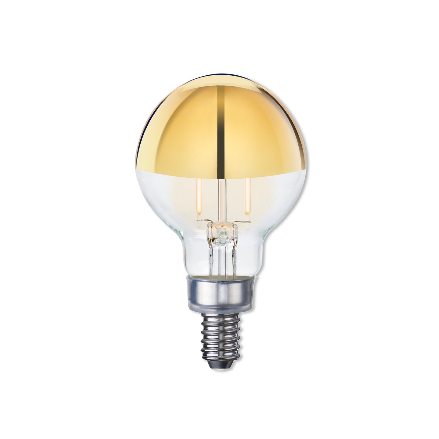 776921 - Globe G16 Half Gold LED Light Bulb - 2.5 Watt - 2700K - 4 Pack