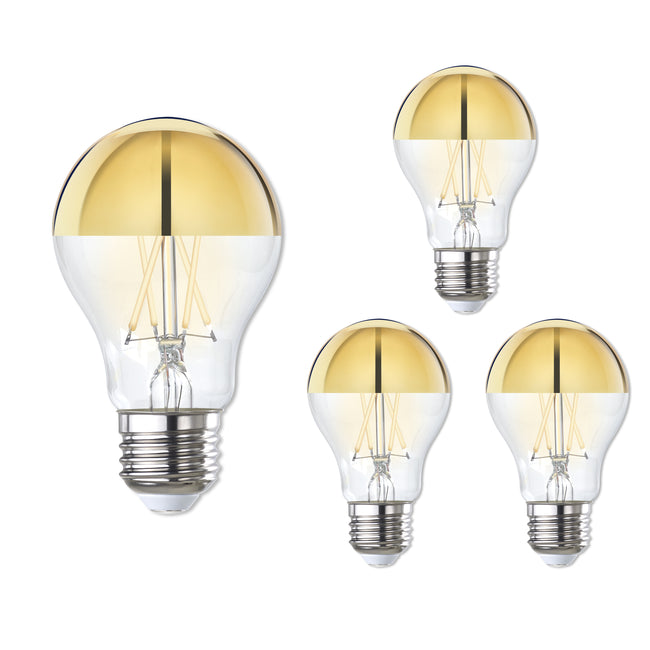 776679 - Globe A19 Half Gold LED Light Bulb - 5 Watt - 2700K - 4 Pack